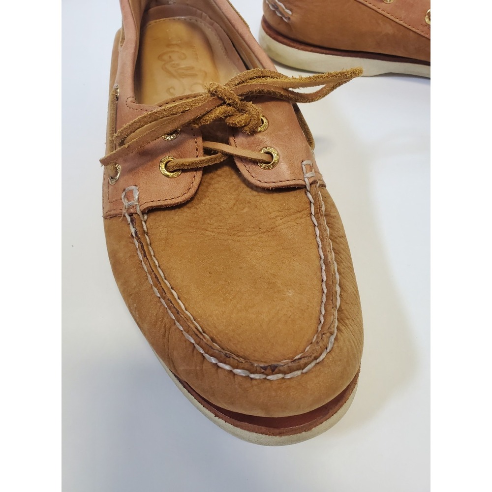 Sperry Gold Cup Boat Shoes Men's 8.5 Tan Brown Leather 2-Eye Top Sider - Picture 11 of 12